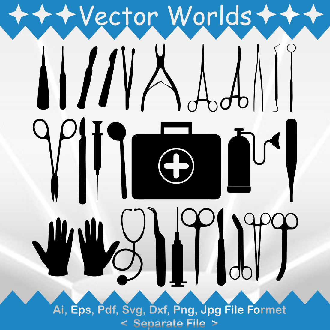 Medical equipment SVG Vector Design preview image.