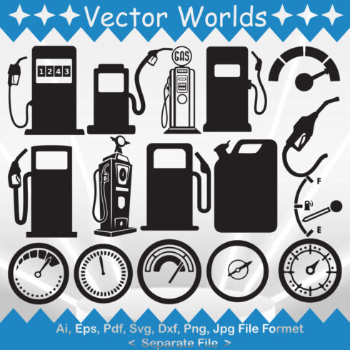 Indicator Gas Tank SVG Vector Design cover image.