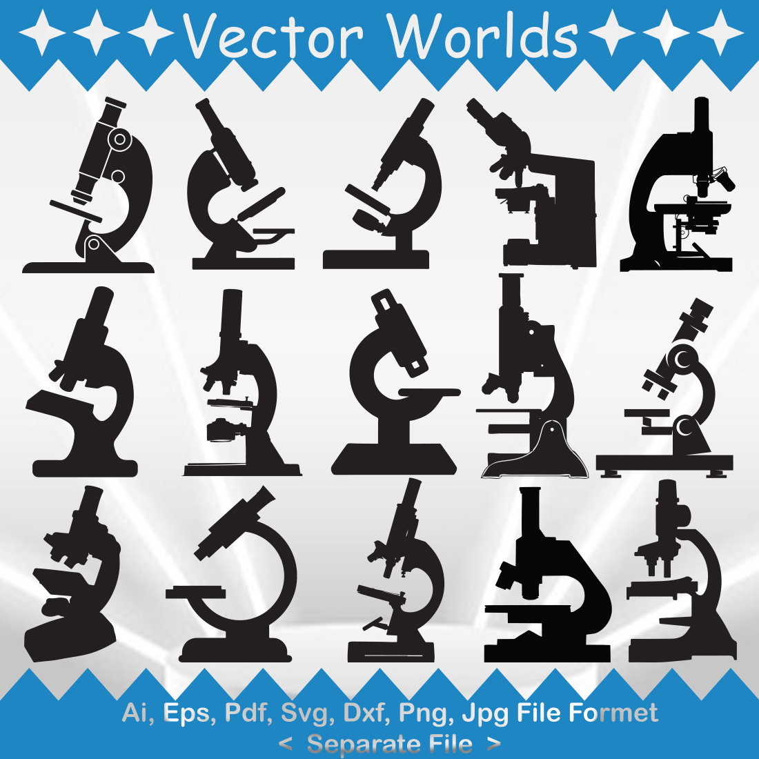 Microscope SVG Vector Design preview image.