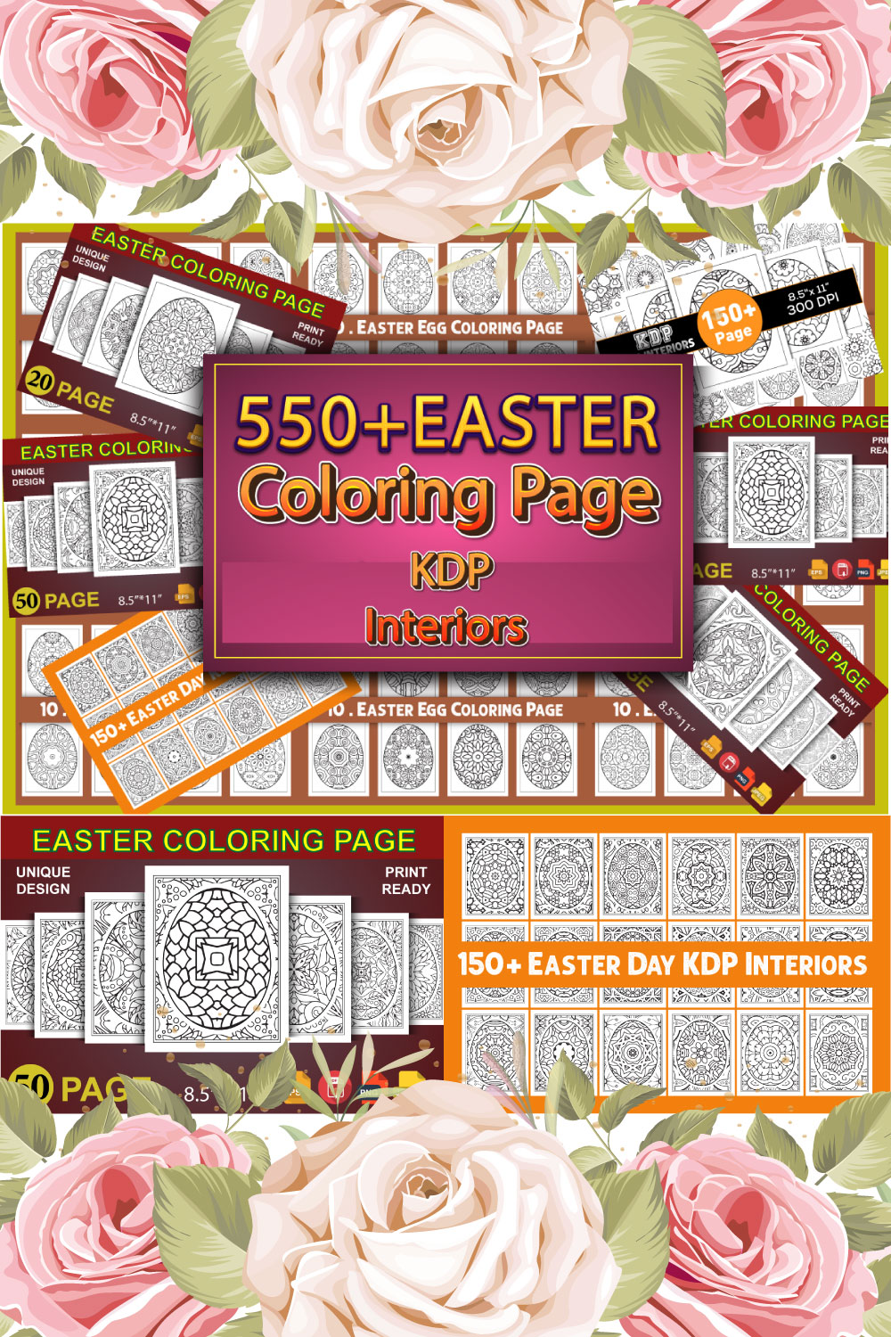 550+ Happy Easter Day KDP Interiors pinterest preview image.