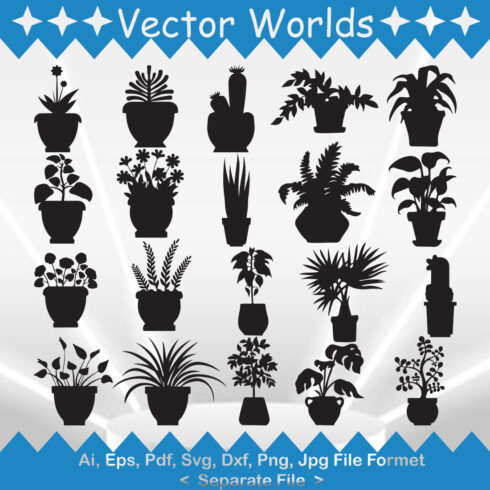 House Plant SVG Vector Design cover image.