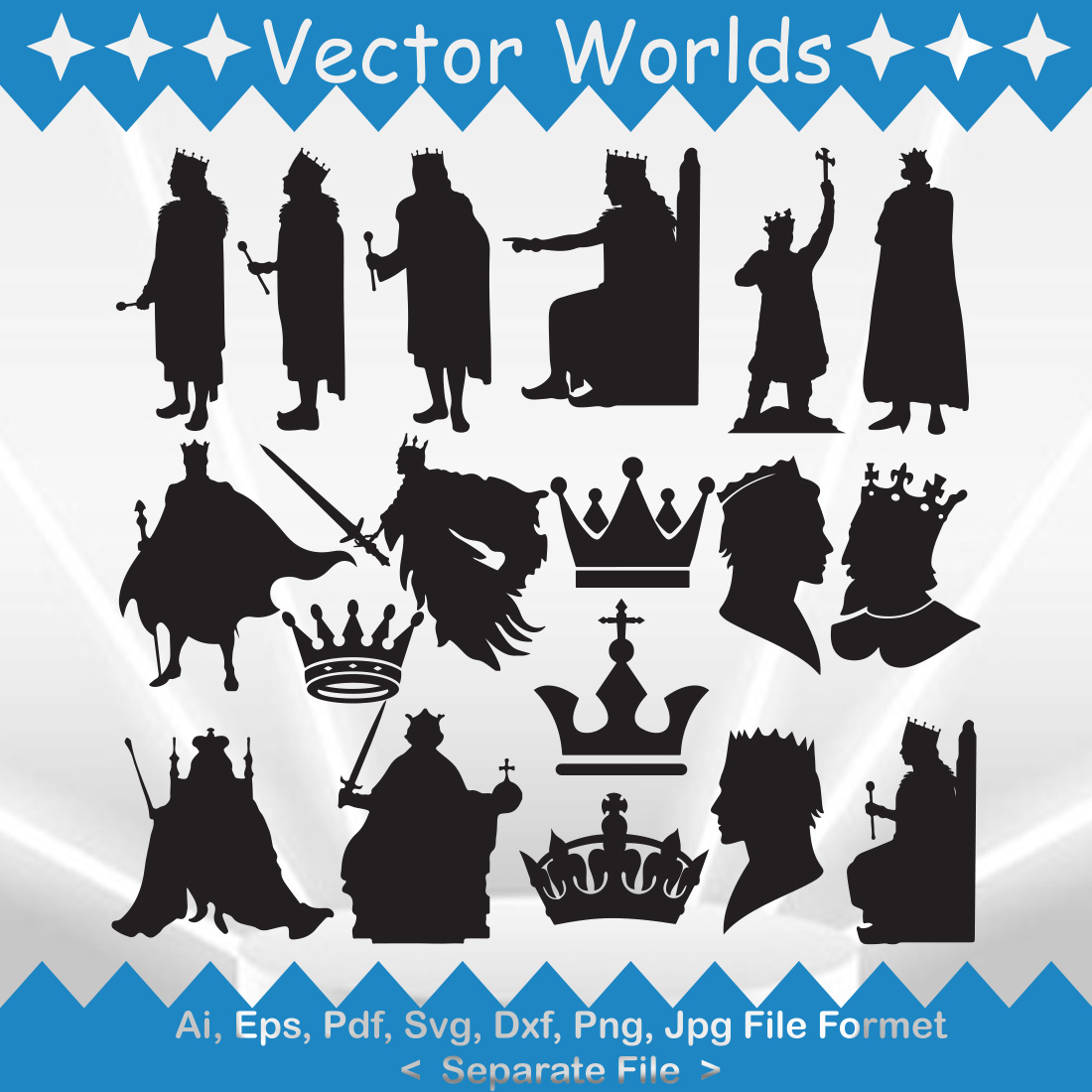 King SVG Vector Design cover image.