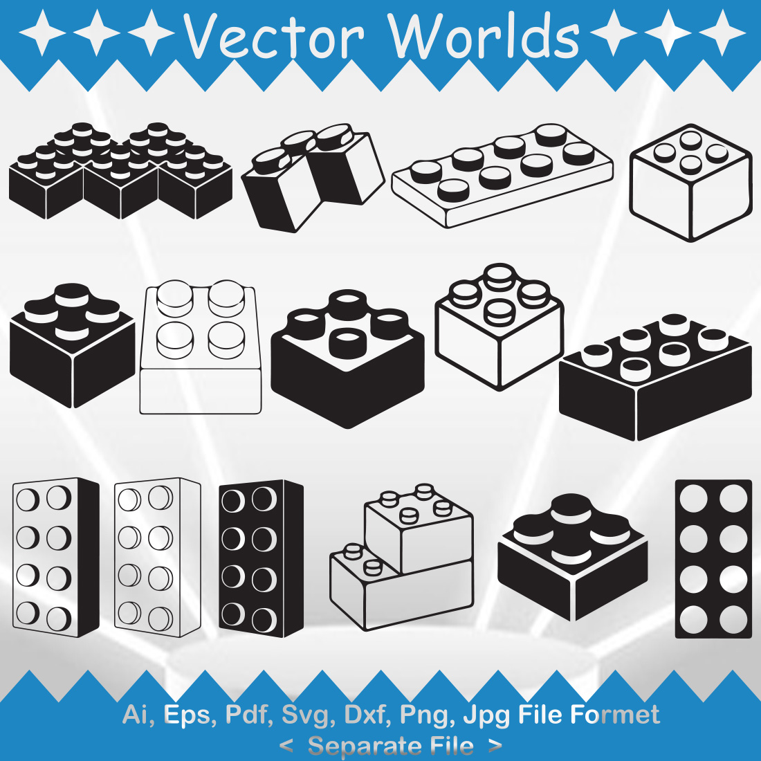 Lego store pieces vector