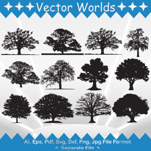 Oak Tree SVG Vector Design cover image.
