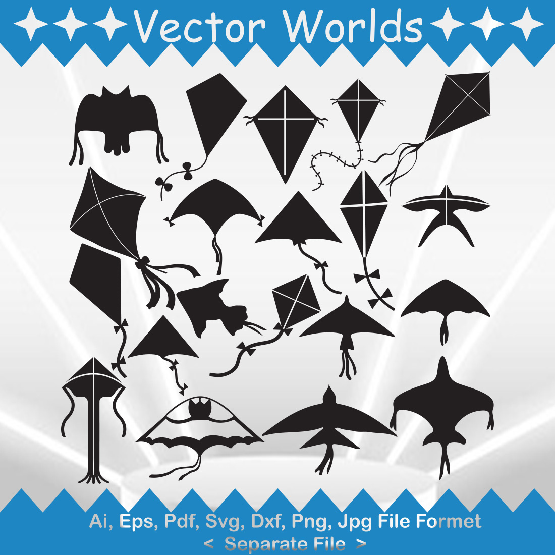 Kite SVG Vector Design preview image.