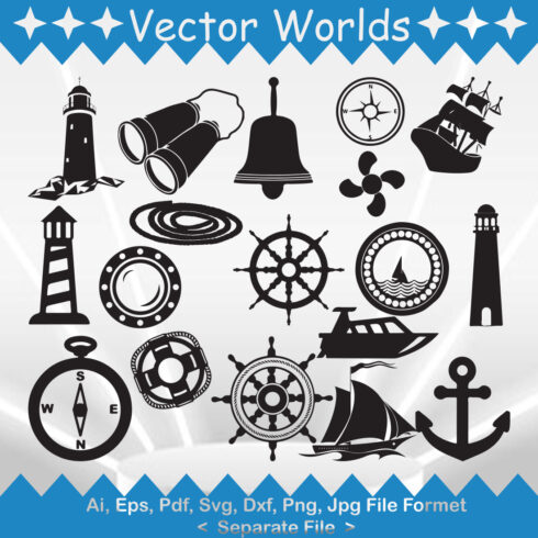 Nautical SVG Vector Design cover image.