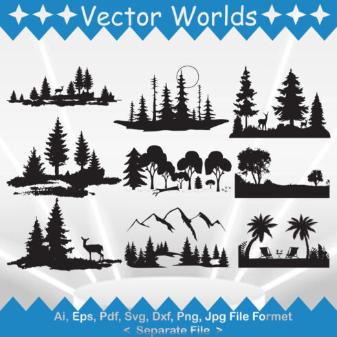 Landscape SVG Vector Design cover image.