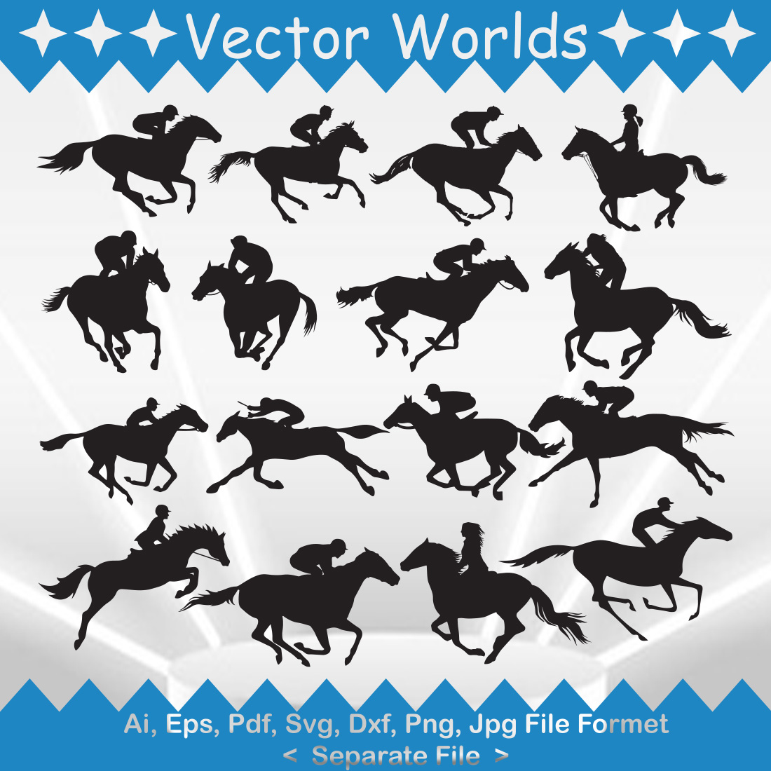 horse silhouette patterns