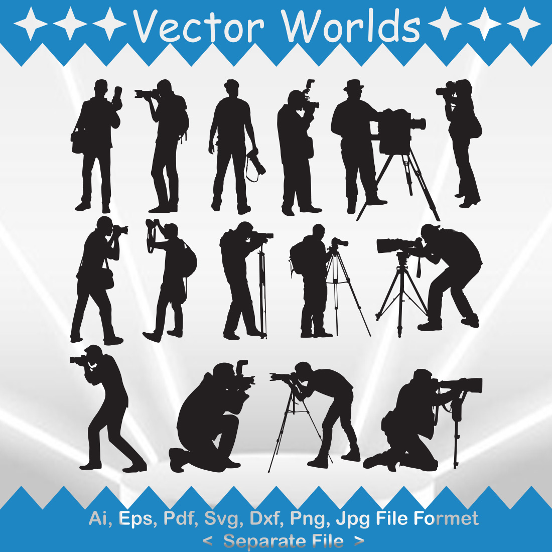 Photographer SVG Vector Design cover image.