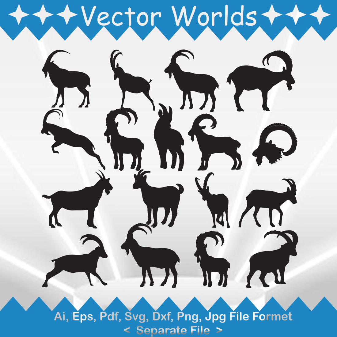 Ibex SVG Vector Design preview image.