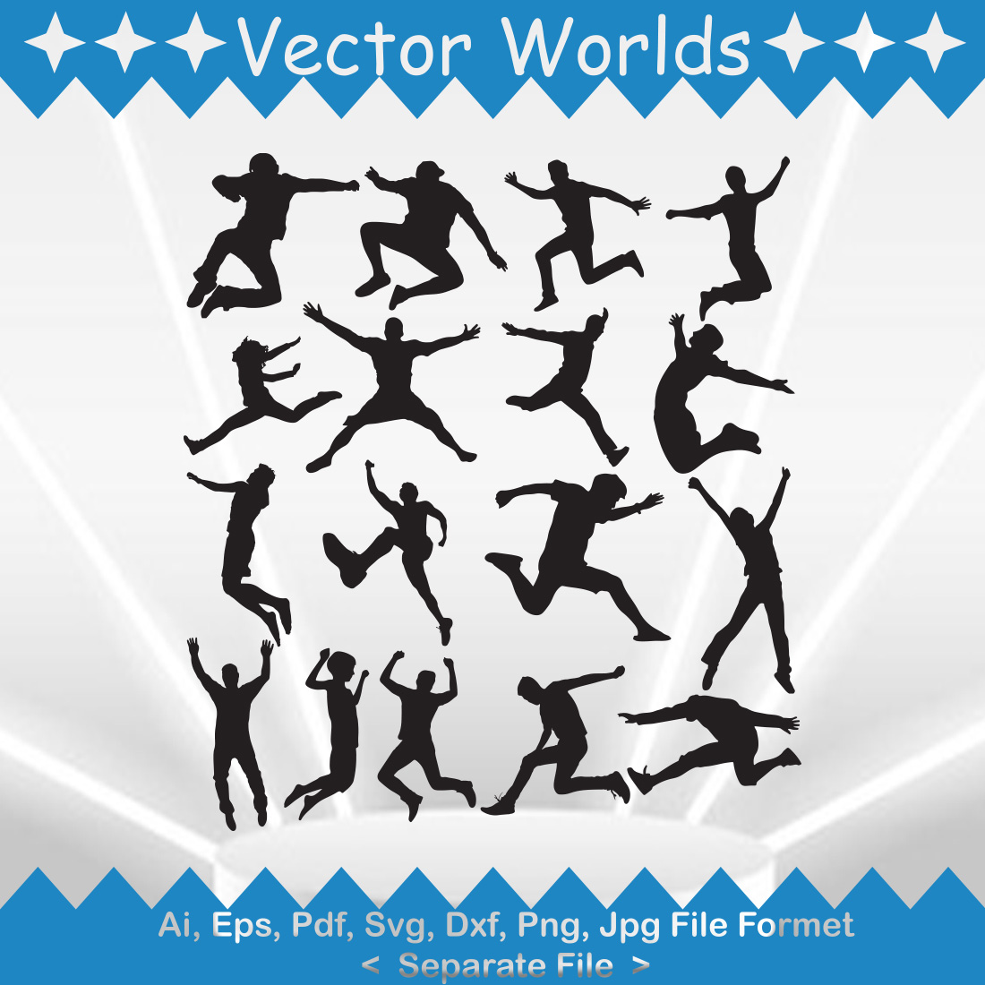 Jump man SVG Vector Design cover image.