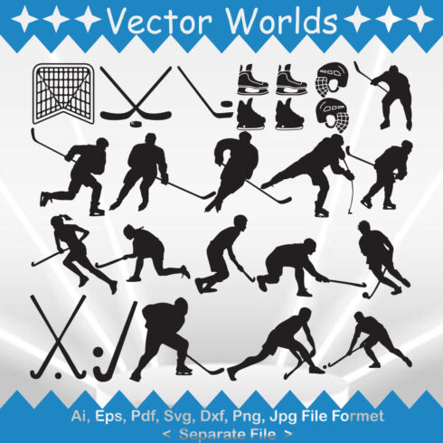 Hockey SVG Vector Design cover image.