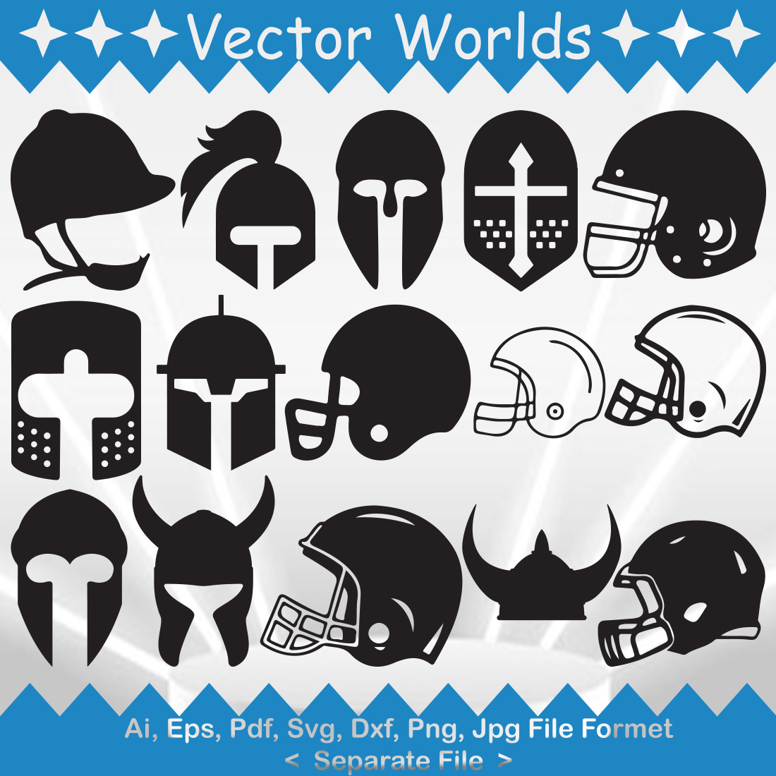 Helmet SVG Vector Design preview image.