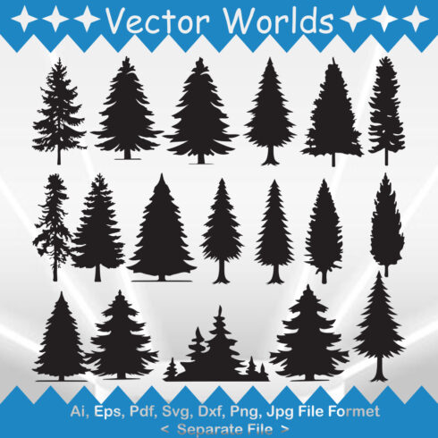 Pine Tree SVG Vector Design cover image.