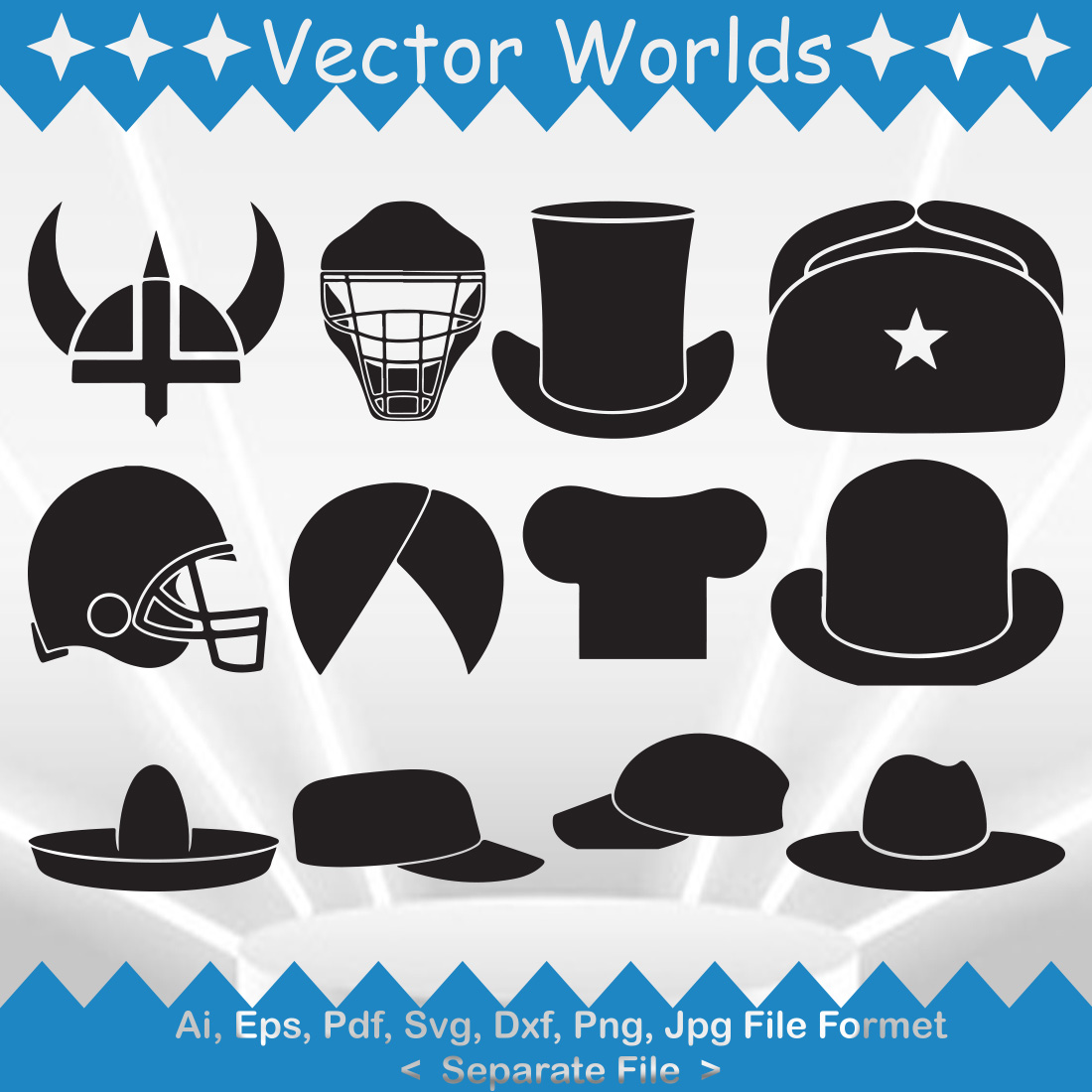 Headdress Hat SVG Vector Design preview image.