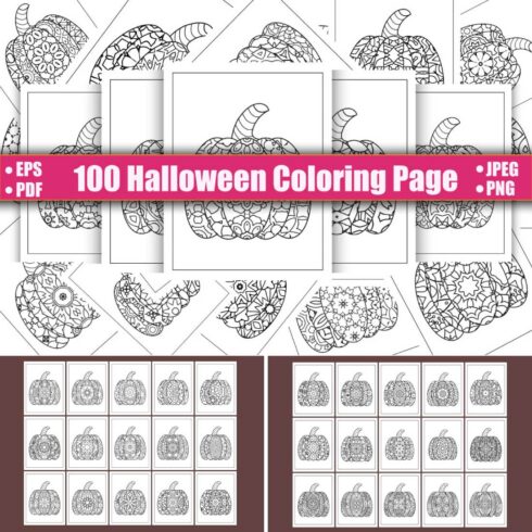Halloween Coloring Page Bundle for KDP Interior, cover image.
