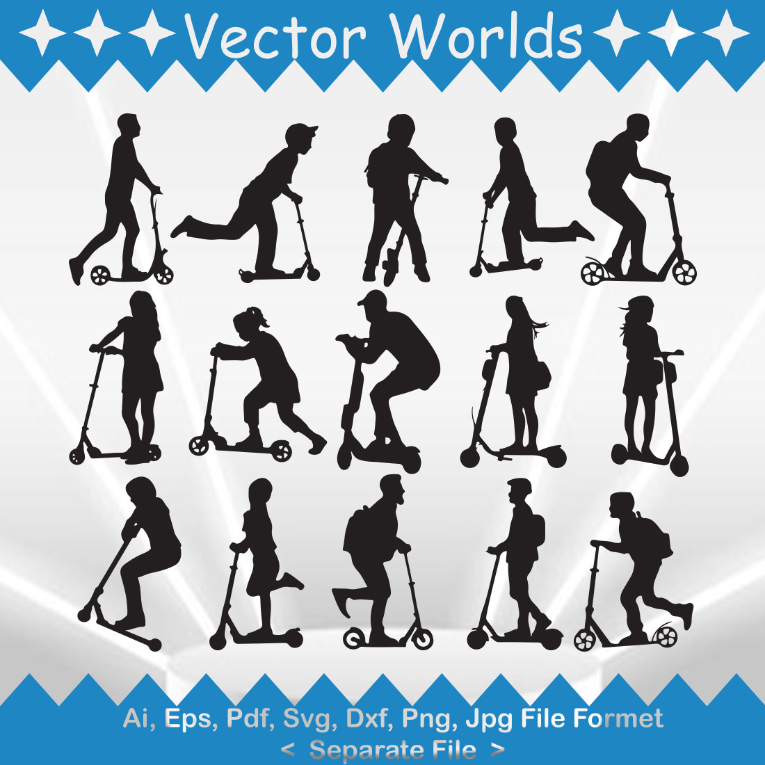 Knee Scooter SVG Vector Design preview image.