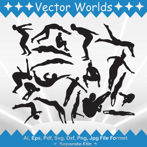 Olympic Diving SVG Vector Design cover image.