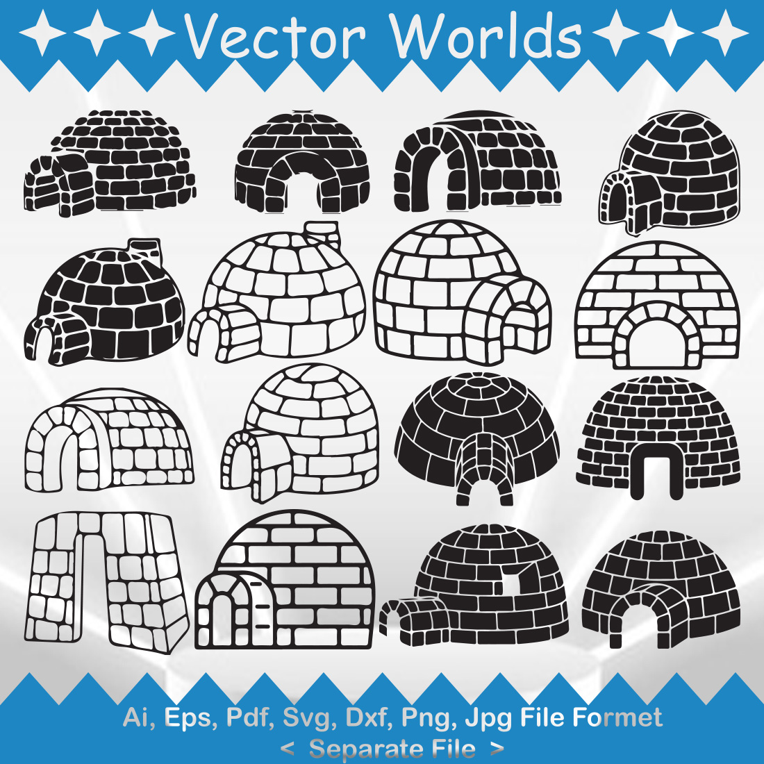 Igloo SVG Vector Design preview image.