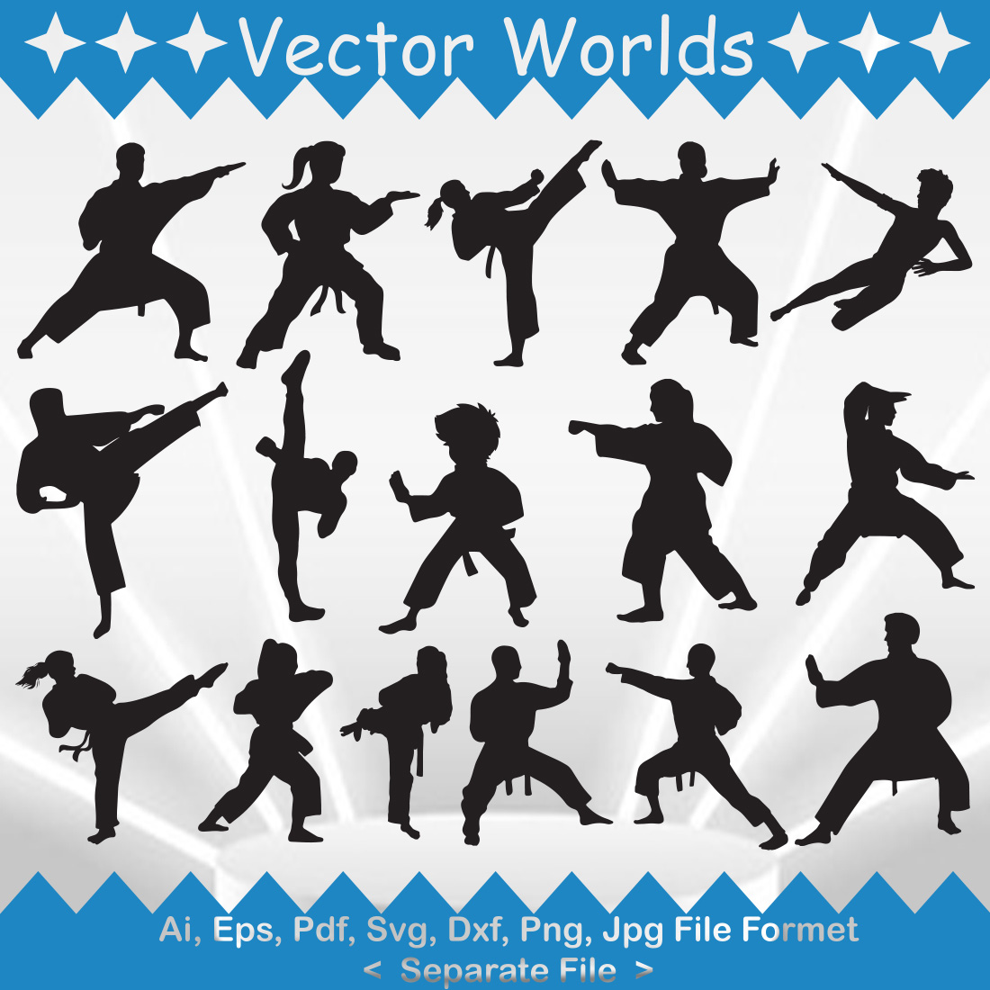 Karate SVG Vector Design preview image.