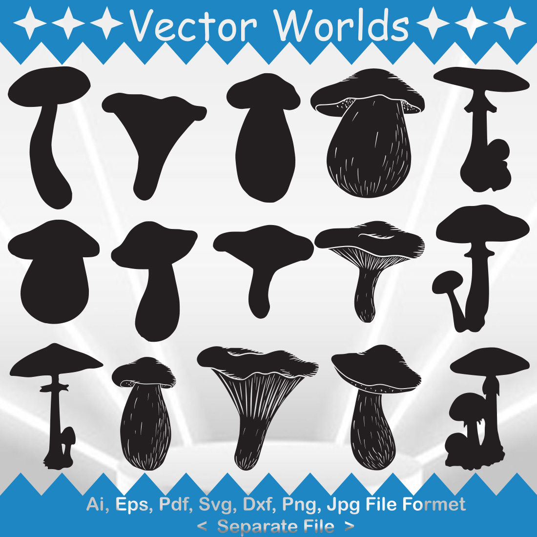 Mushroom SVG Vector Design cover image.