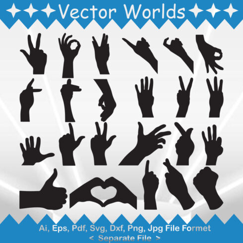Hand Sign SVG Vector Design cover image.