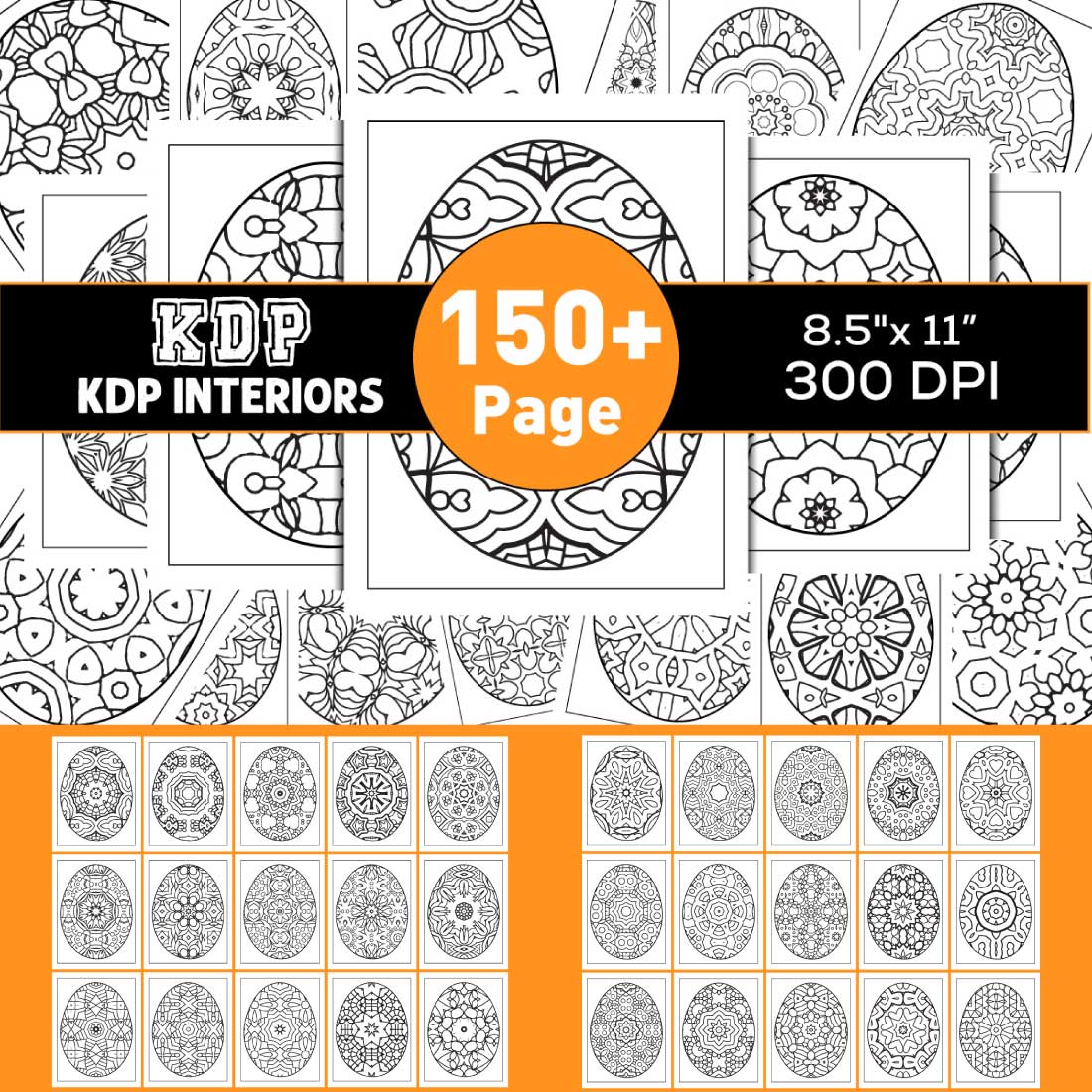 150+ Happy Easter Day KDP Interiors cover image.