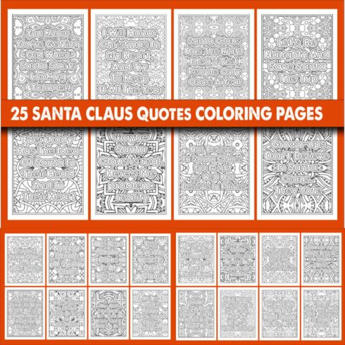 Santa Claus Quotes Coloring Page cover image.