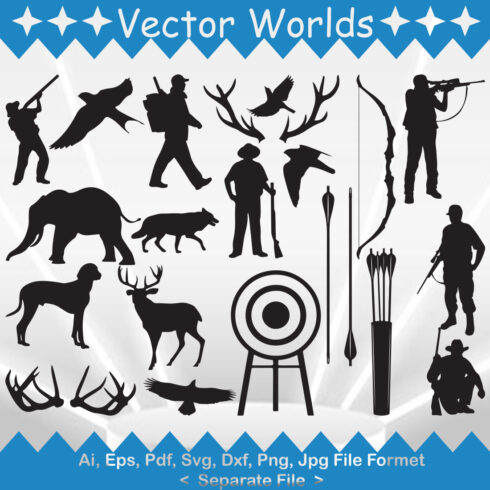 Hunting Equipment SVG Vector Design cover image.