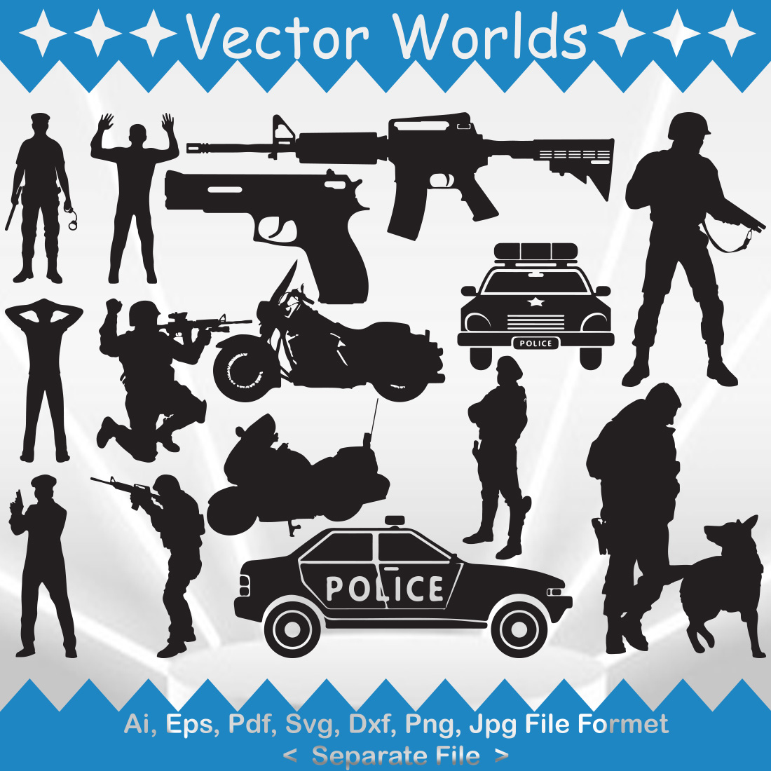 Police SVG Vector Design cover image.