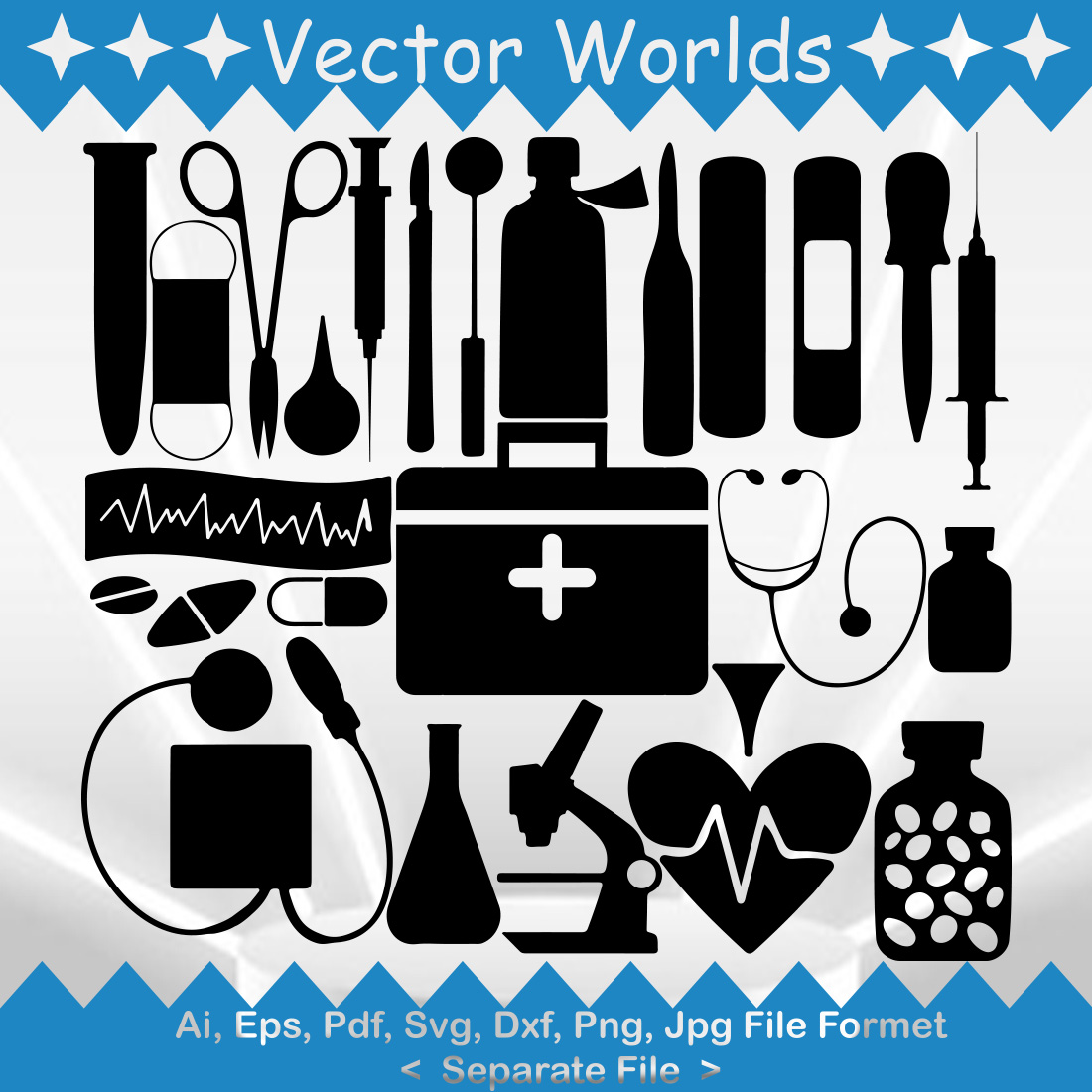 Medical Symbol SVG Vector Design preview image.
