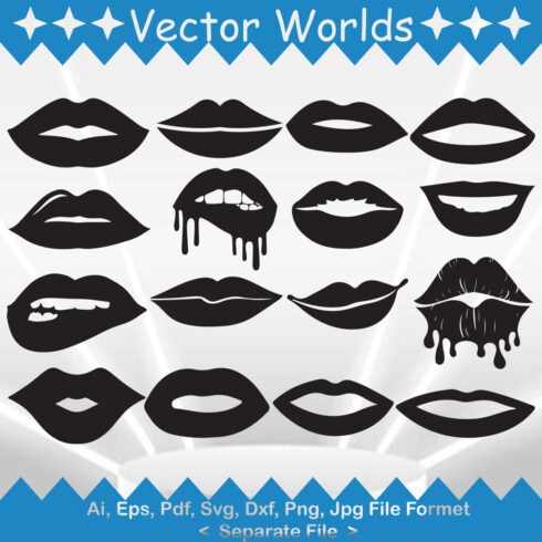 Lips SVG Vector Design cover image.