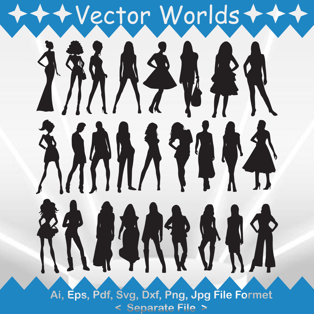 Model Girls SVG Vector Design cover image.