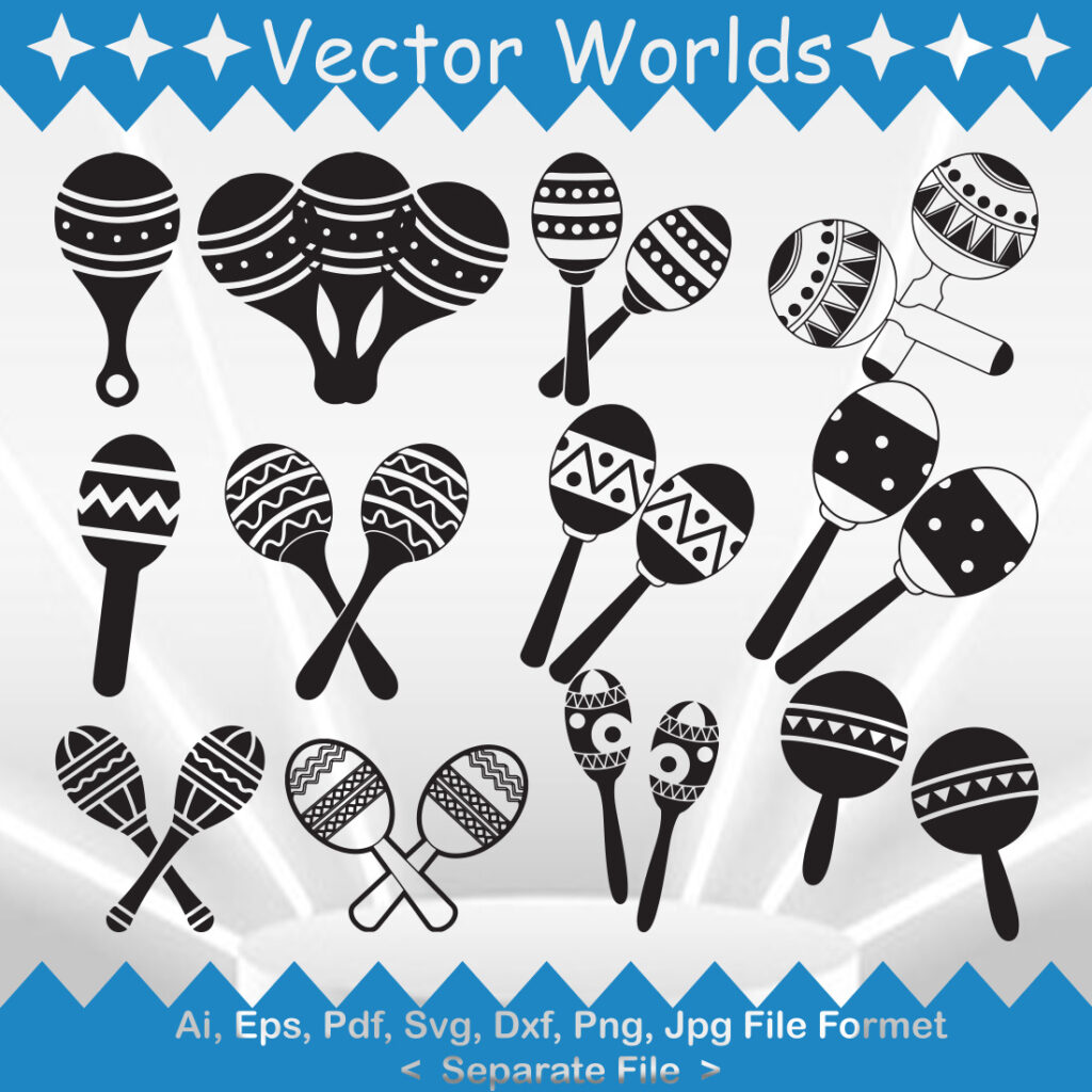 Maracas Pair SVG Vector Design - MasterBundles