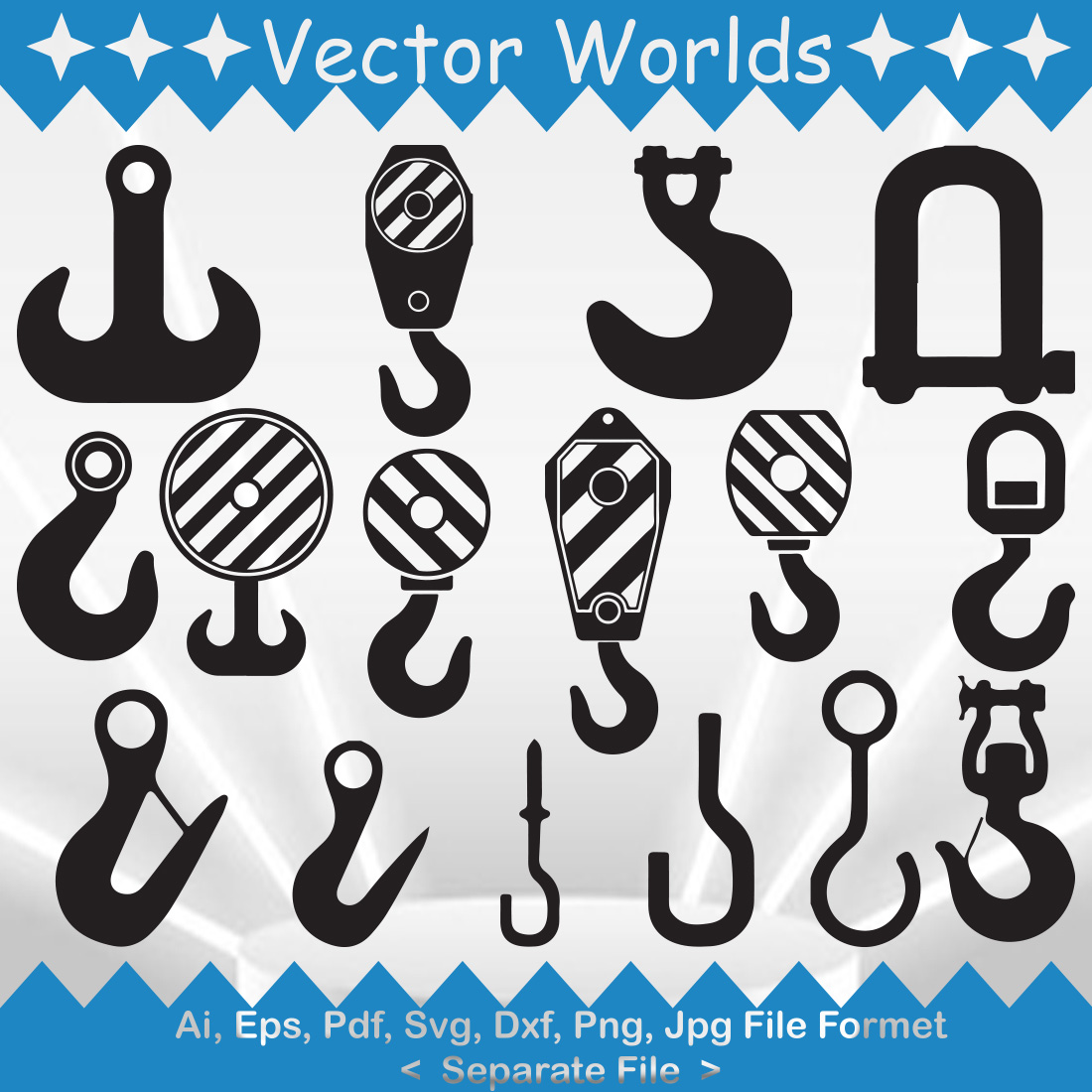 Hook Crane SVG Vector Design cover image.