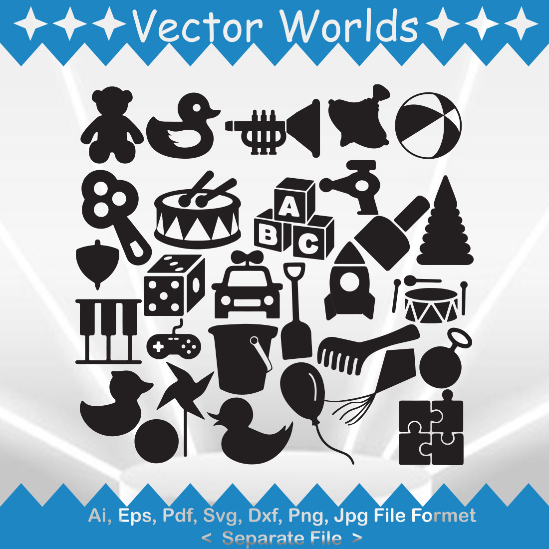 kids toys SVG Vector Design preview image.