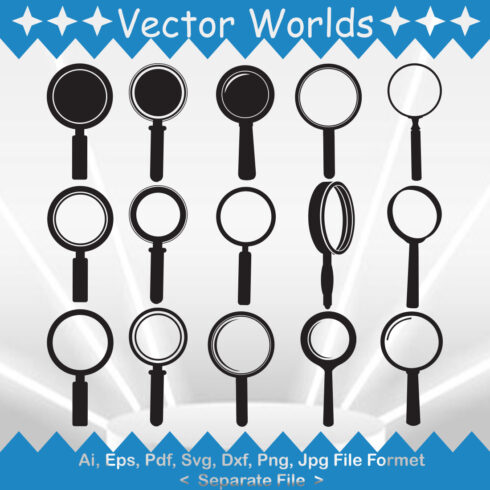 Magnifying Glass SVG Vector Design cover image.