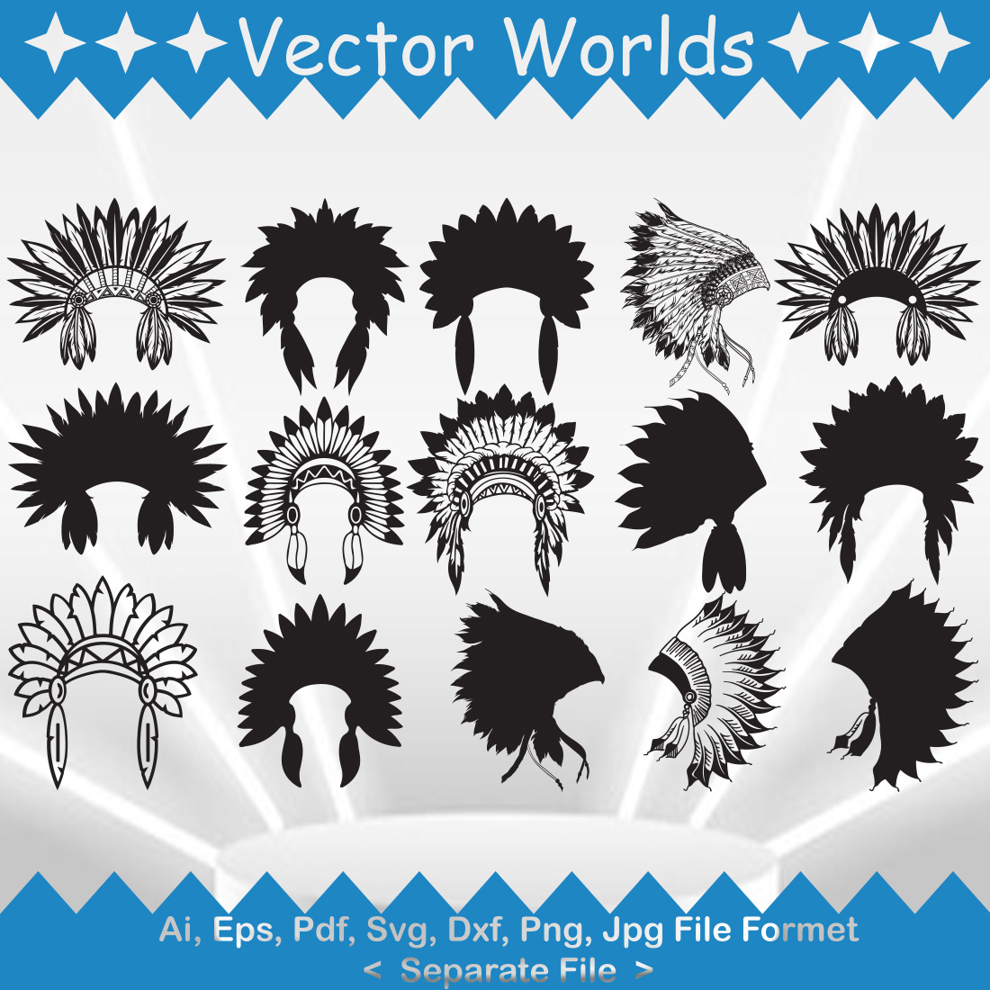 Headdress SVG Vector Design preview image.