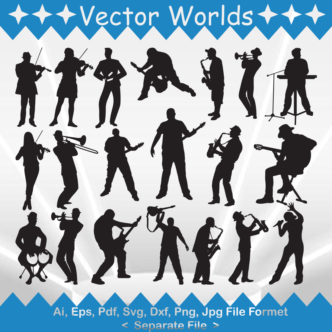 Musician SVG Vector Design cover image.