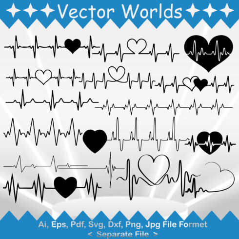 Heartbeat SVG Vector Design cover image.