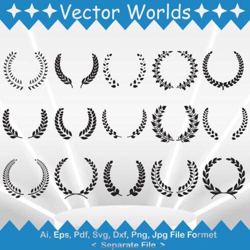Laurel Wreath SVG Vector Design cover image.