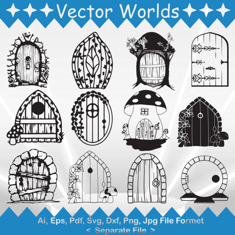 Mushroom Fairy Door SVG Vector Design - MasterBundles