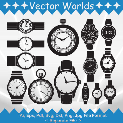 Hand Watch SVG Vector Design cover image.