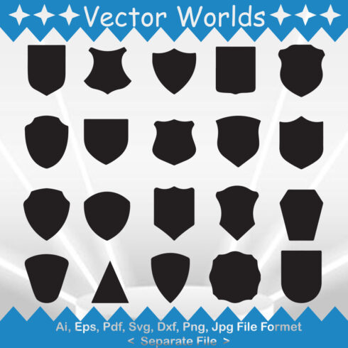 Heraldry Shield SVG Vector Design cover image.