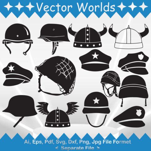 Military Hat SVG Vector Design cover image.