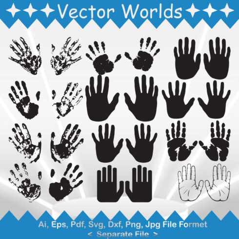 Hand Print SVG Vector Design cover image.