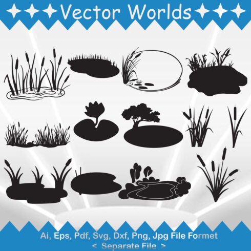 Pond SVG Vector Design cover image.