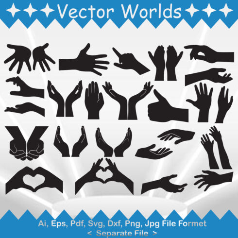 Hands SVG Vector Design cover image.