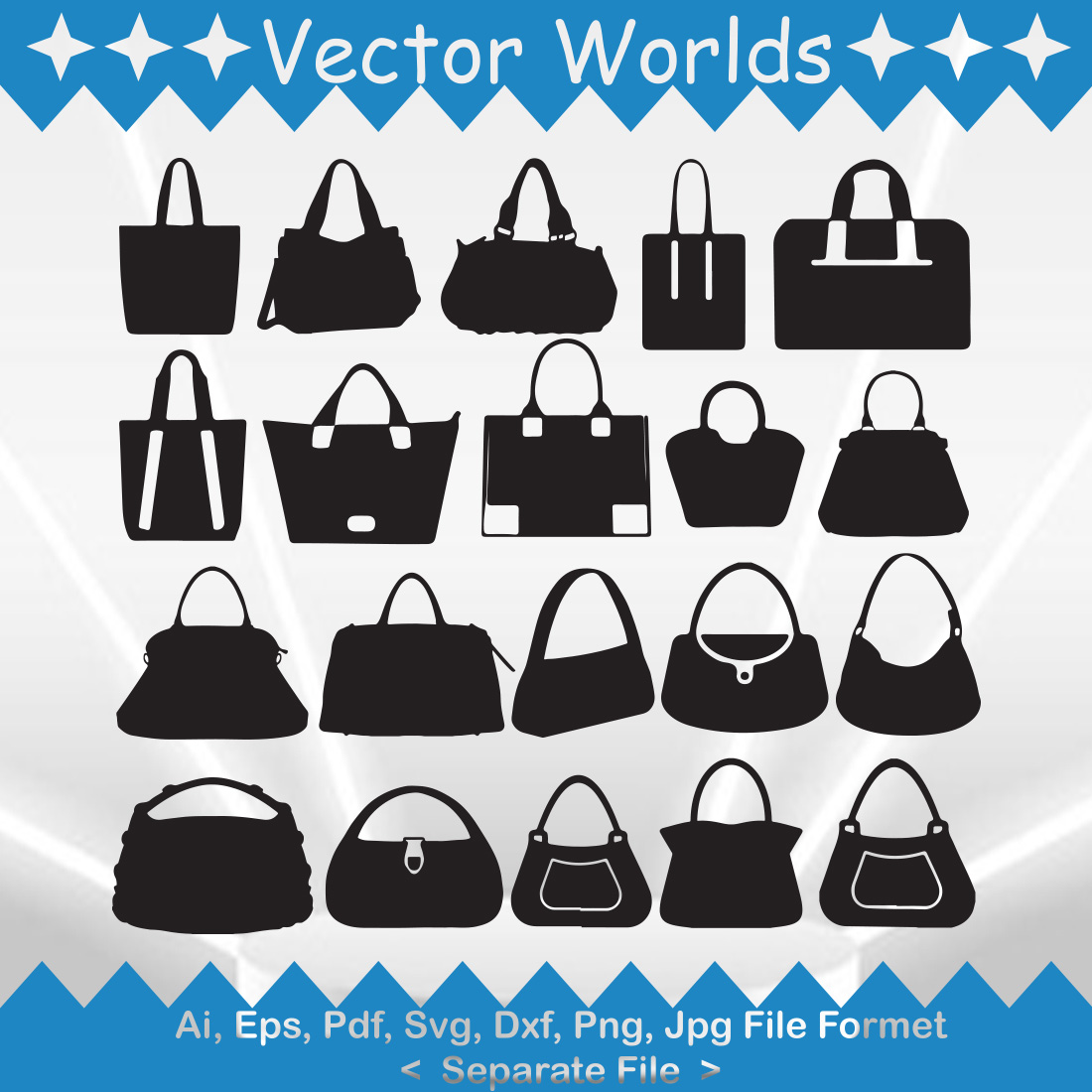 Hand Bag SVG Vector Design preview image.