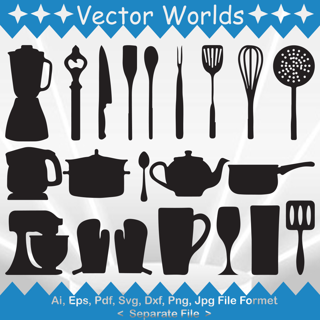 Kitchen SVG Vector Design preview image.